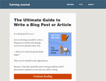Tablet Screenshot of earningjournal.com